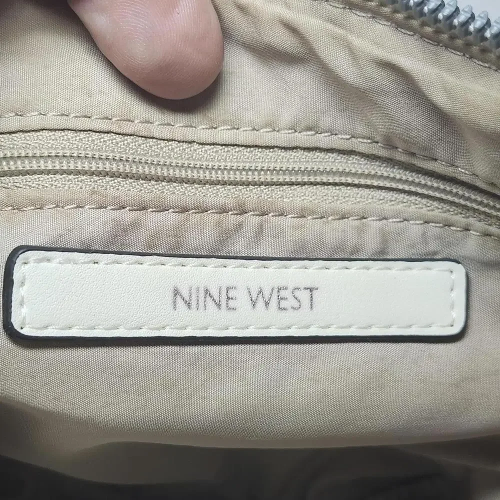 Nine West Womens Crossbody Bag White Classic